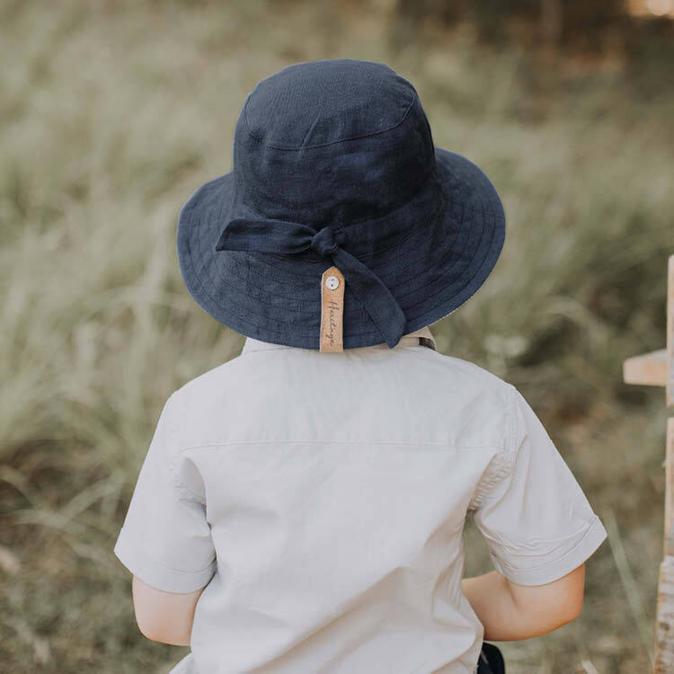 BEDHEAD HATS  Kids Reversible Sun Hat - Paisley / Indigo