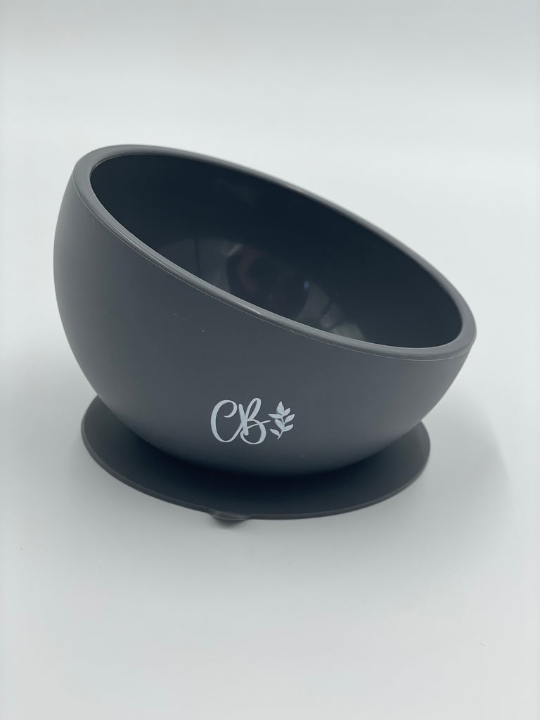 Silicone Suction Bowl - Charcoal