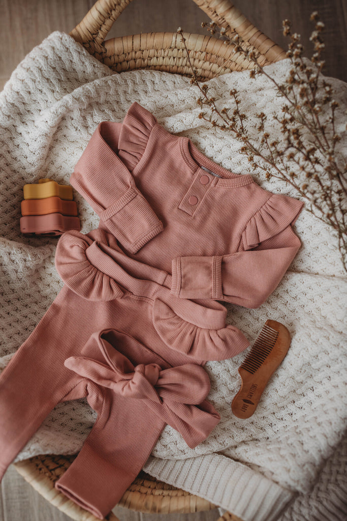 Rose Organic Long Sleeve Bodysuit