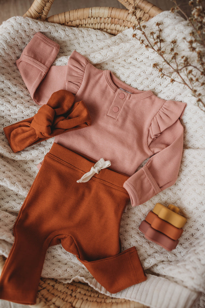 Rose Organic Long Sleeve Bodysuit