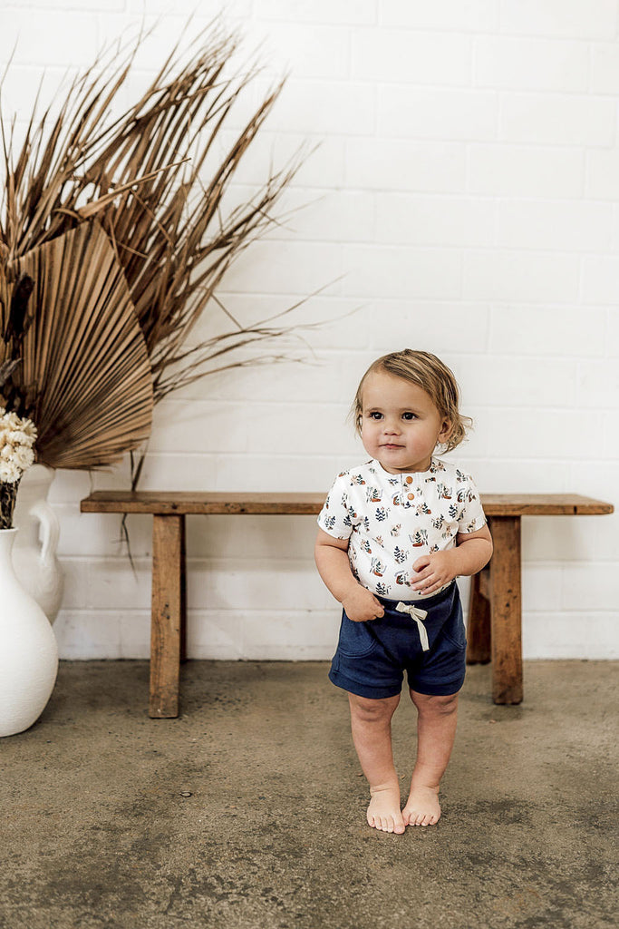 Navy Organic Shorts