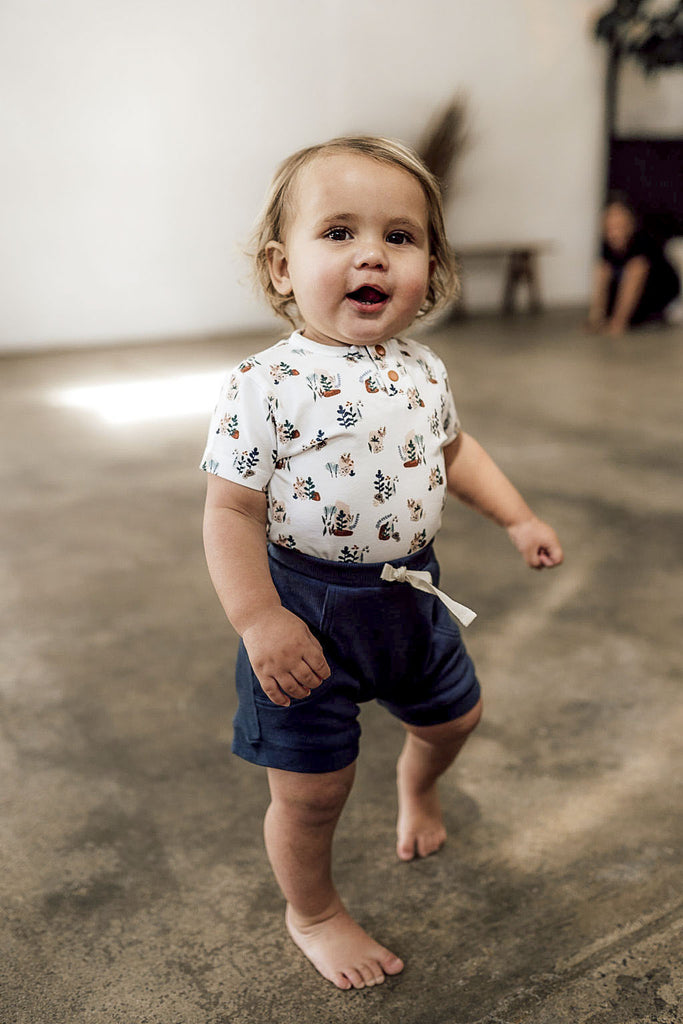 Navy Organic Shorts