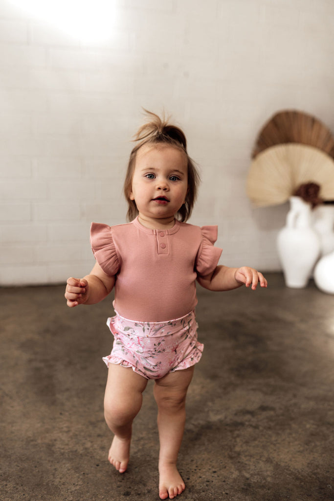 Rose Short Sleeve Organic Bodysuit