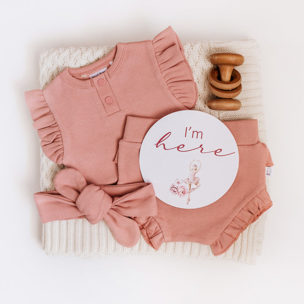 Rose Short Sleeve Organic Bodysuit