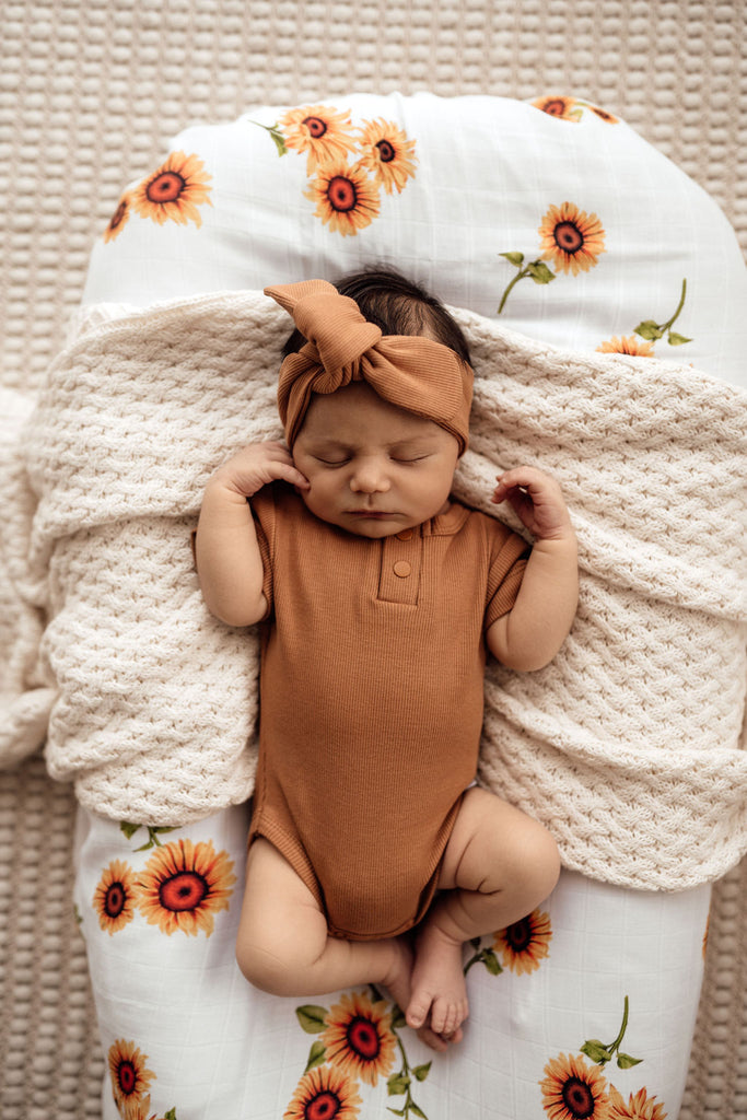 Chestnut Short Sleeve Organic Bodysuit