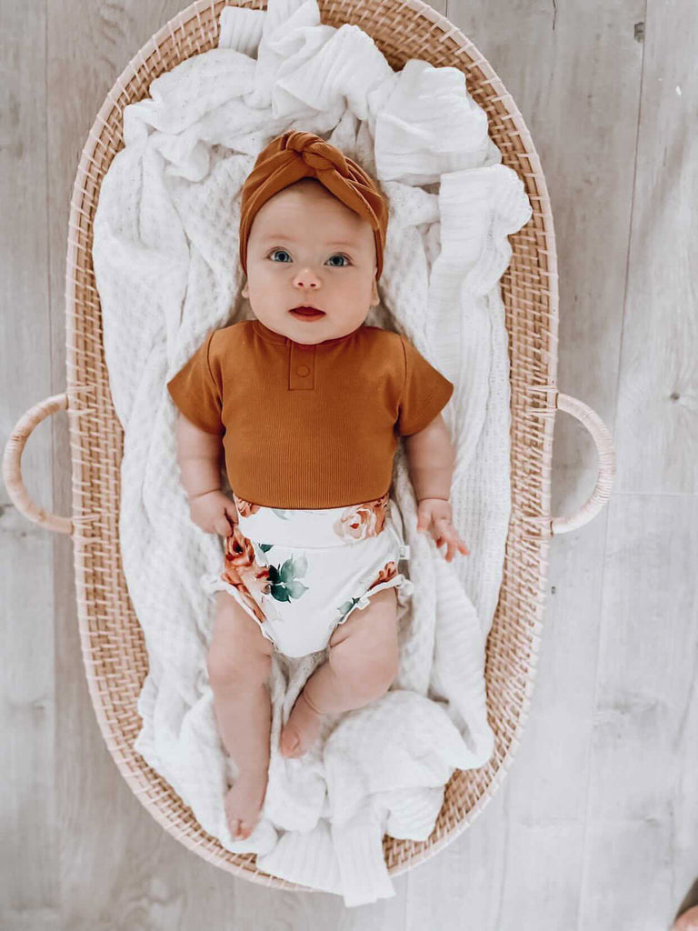 Chestnut Short Sleeve Organic Bodysuit