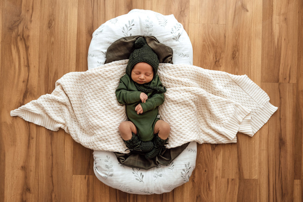 Olive Organic Long Sleeve Bodysuit