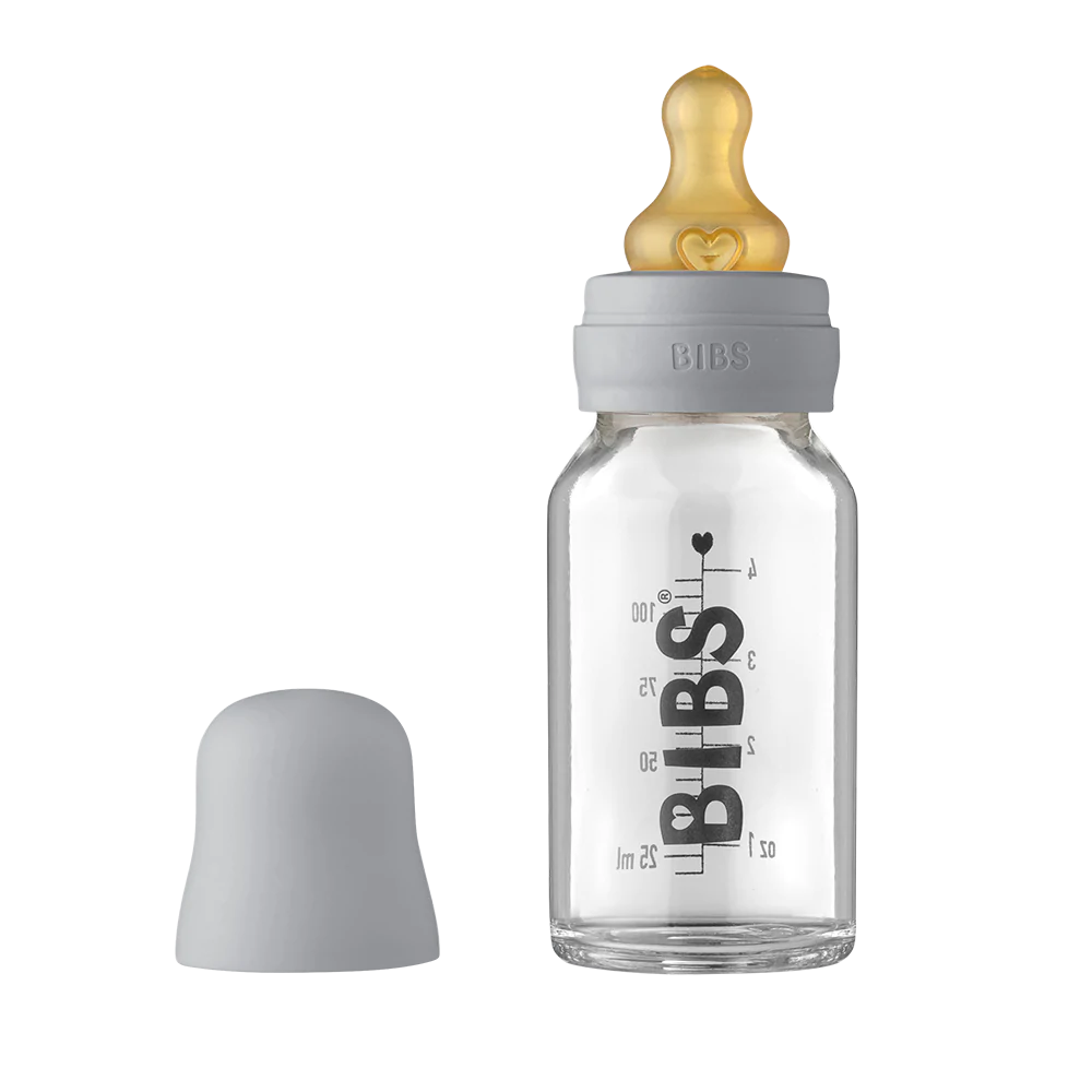 BIBS Glass Bottle Set - 110ml - Cloud (Latex)