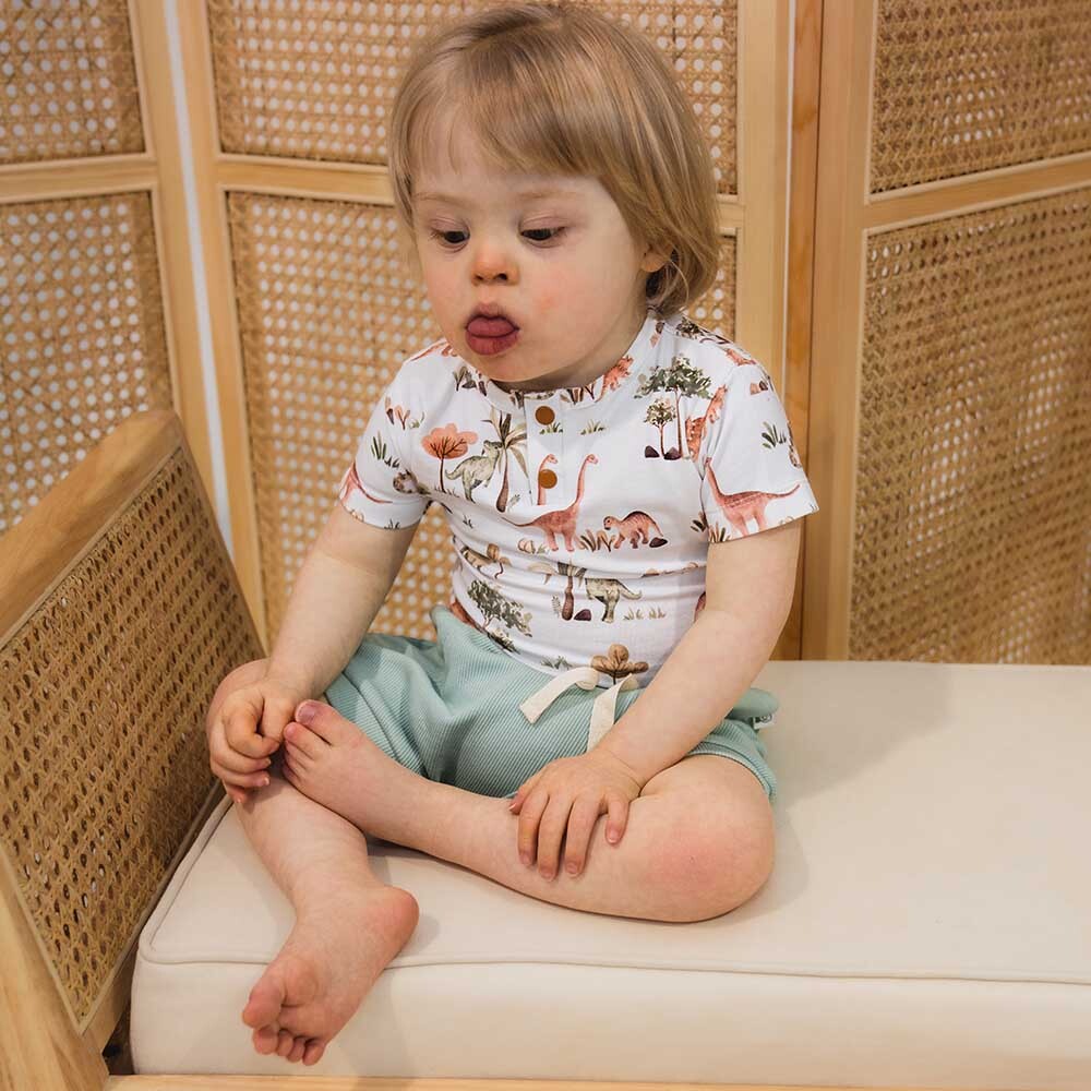 Dino Short Sleeve Organic Bodysuit