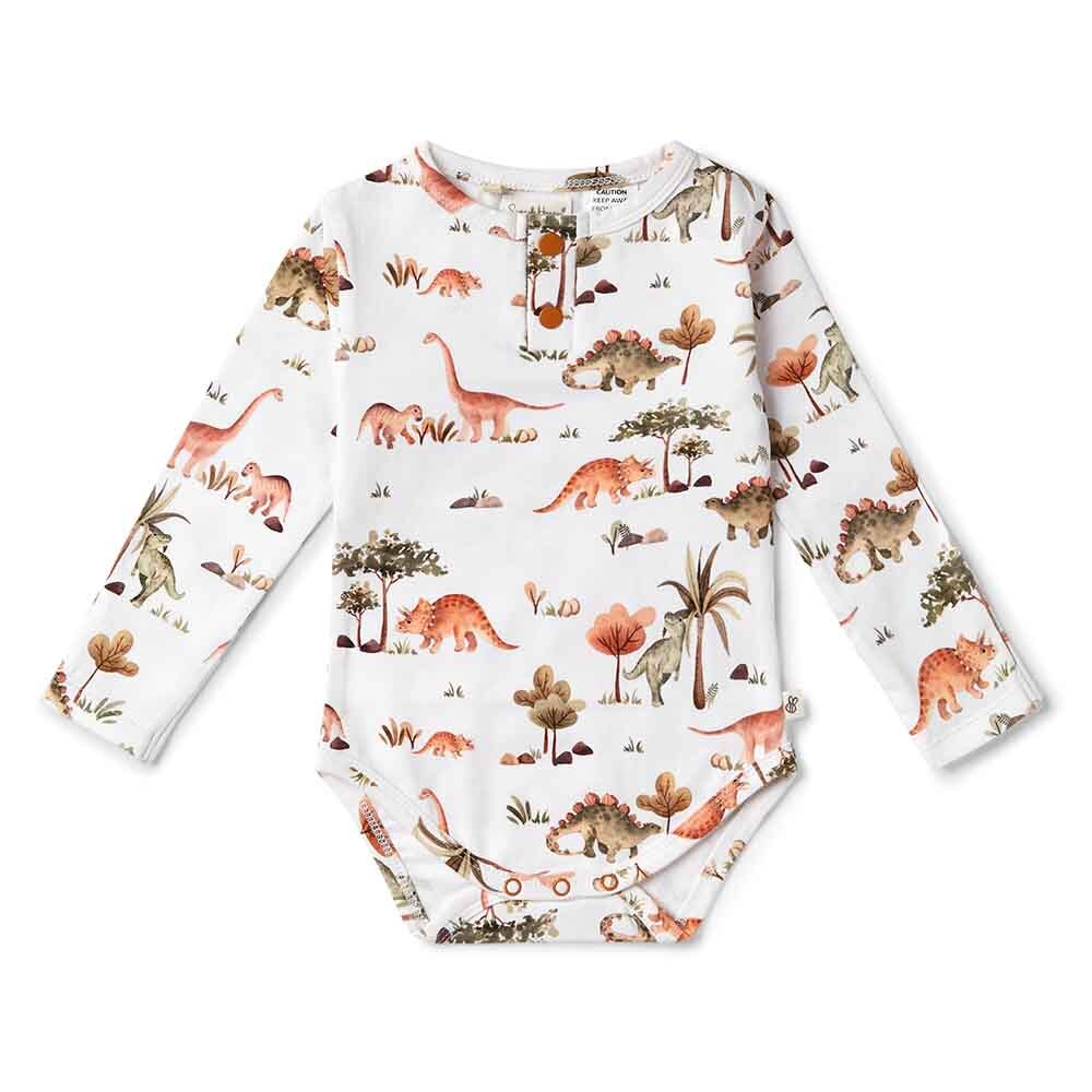 Dino Organic Long Sleeve Bodysuit