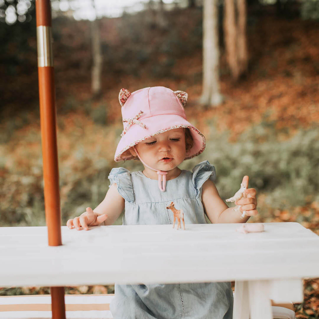 Toddler Bedhead Hats Bucket Hat - Blush (Paisley Trimmed)