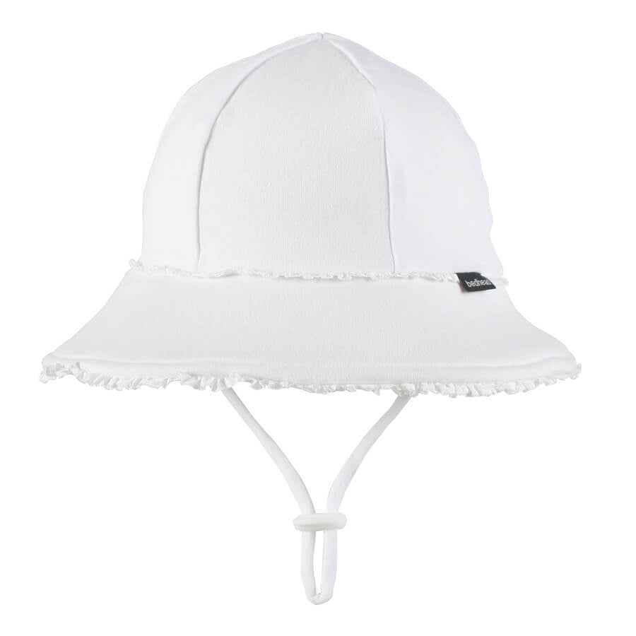 Toddler Bedhead Hats Bucket Hat - White Ruffle Trim