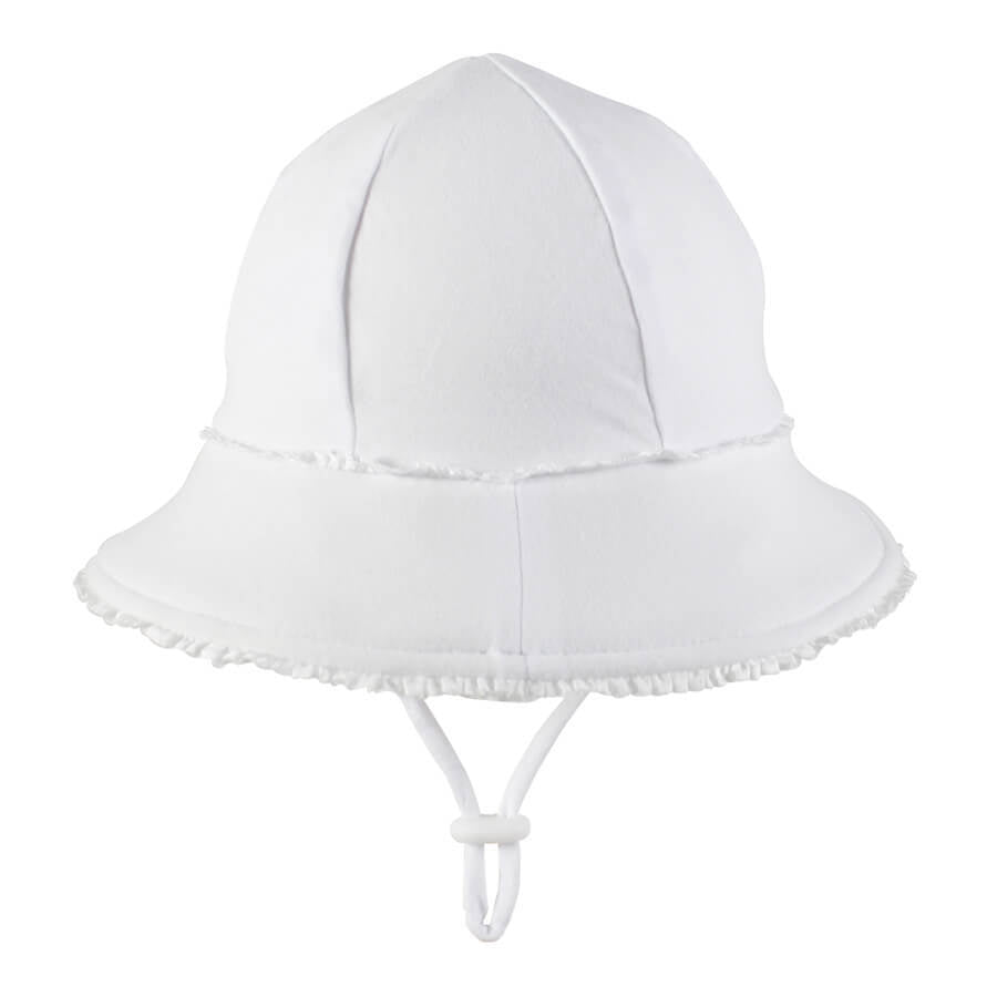 Toddler Bedhead Hats Bucket Hat - White Ruffle Trim