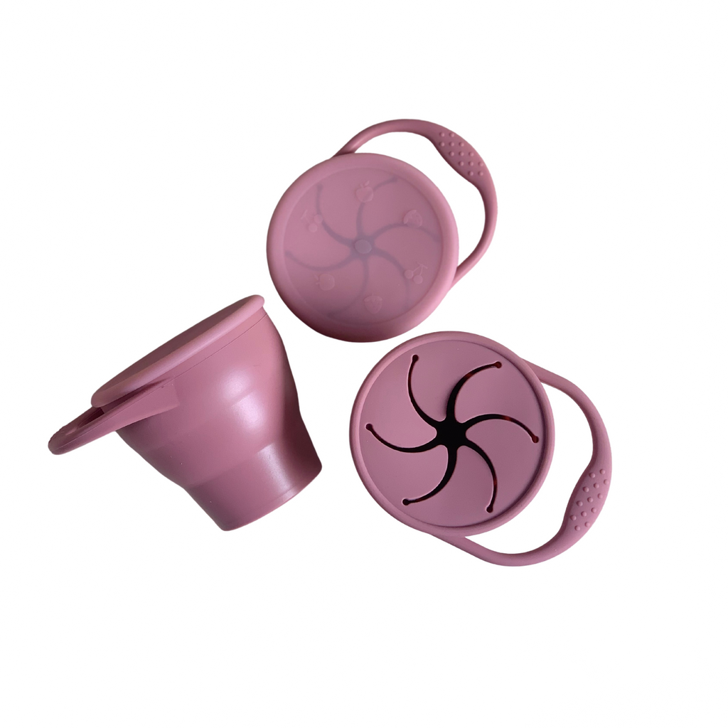 Dusty Rose Collapsible Silicone Snack Cup