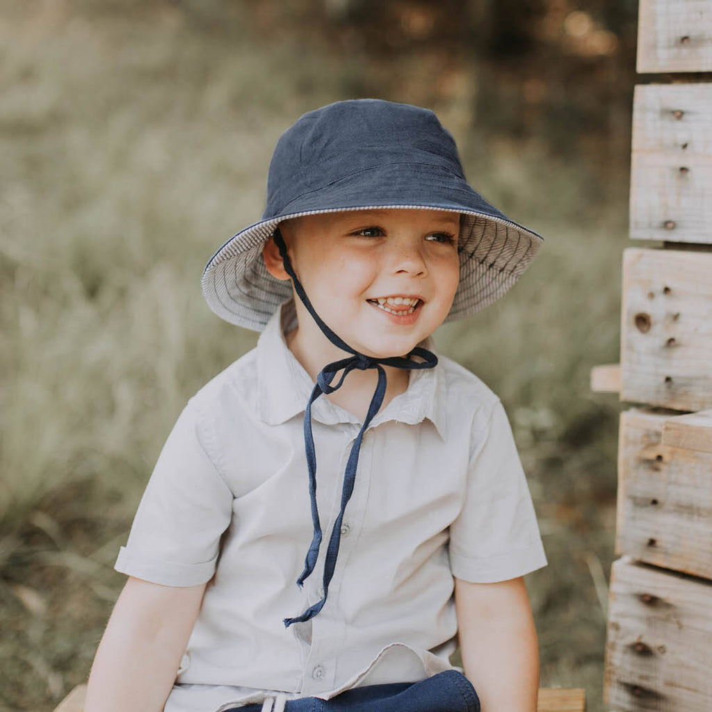 Kids Reversible Bedhead Hats Sun Hat (Charlie / Indigo)