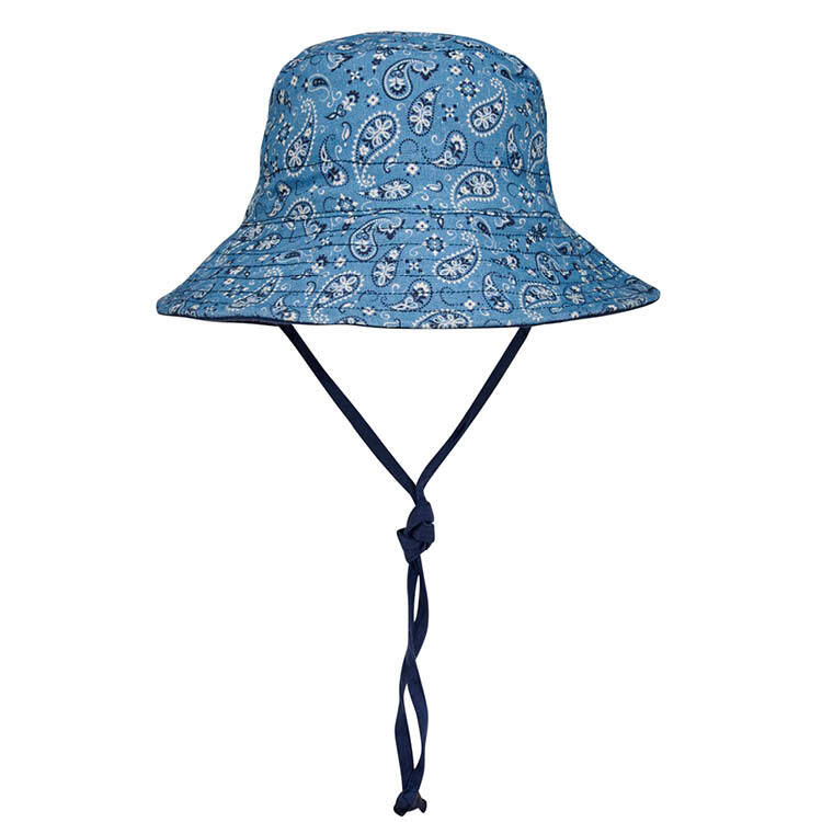 Kids Reversible Bedhead Hats Sun Hat (Indigo / Paisley)