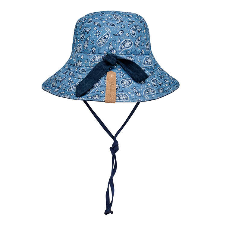 Kids Reversible Bedhead Hats Sun Hat (Indigo / Paisley)
