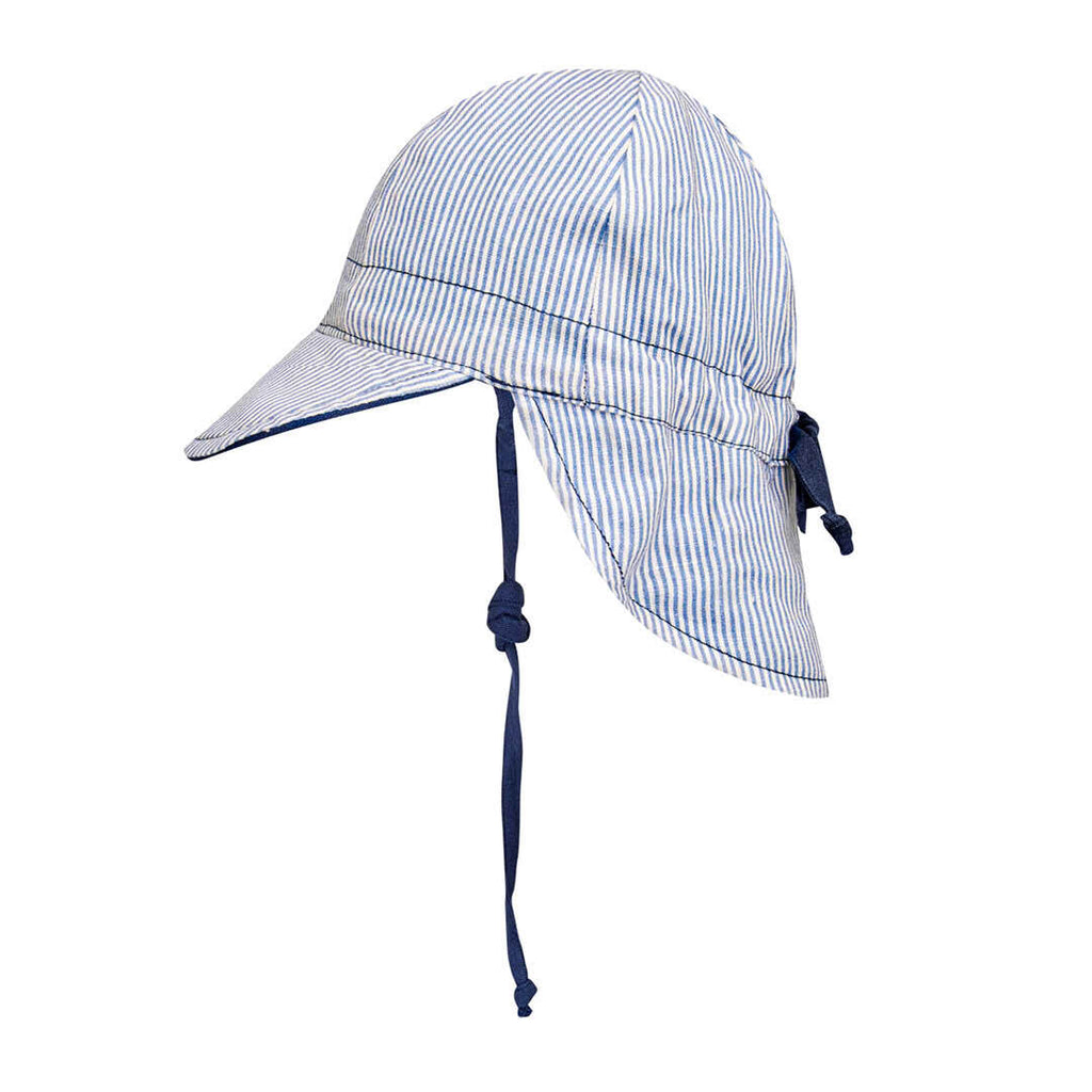 Reversible Bedhead Hats 'Lounger' Baby Flap Sun Hat (Charlie / Indigo)