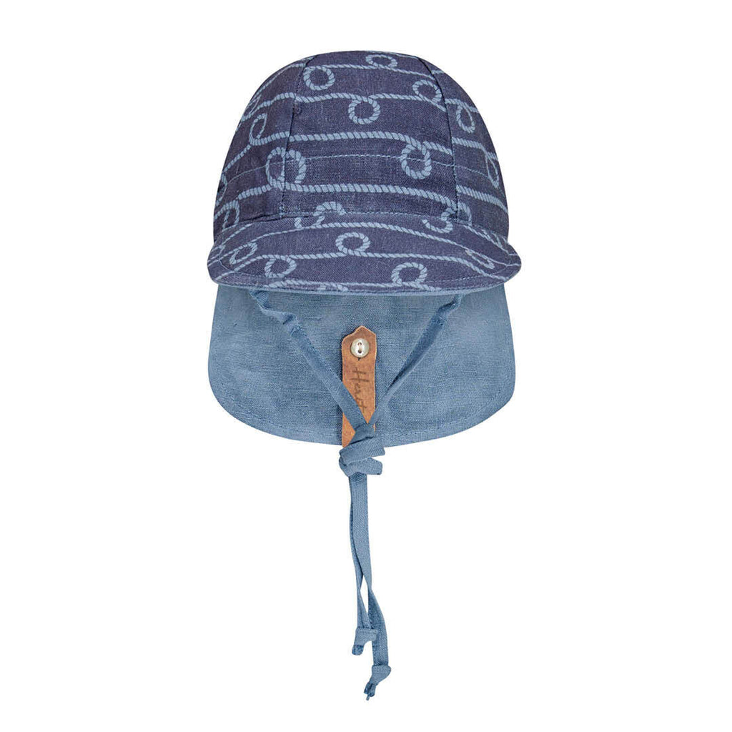 Reversible Bedhead Hats 'Lounger' Baby Flap Sun Hat (Crew / Steele)