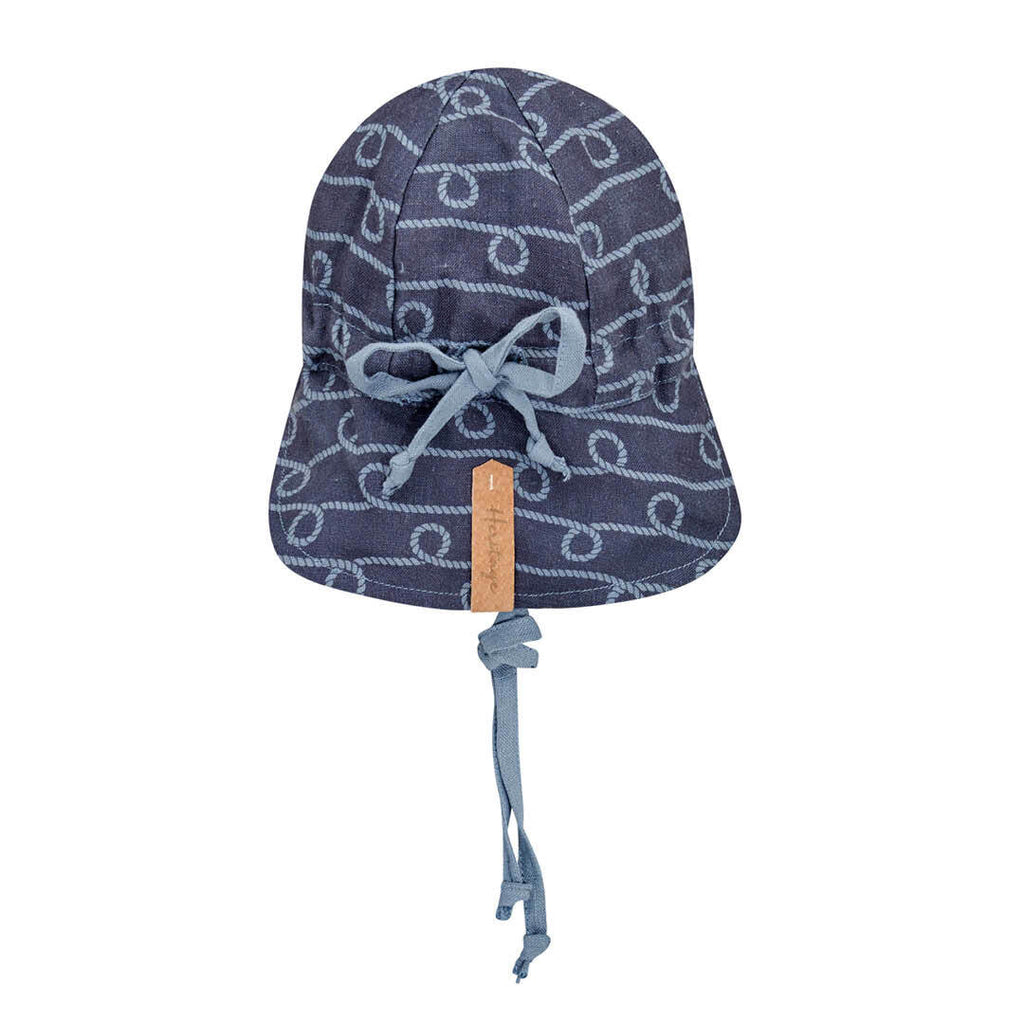 Reversible Bedhead Hats 'Lounger' Baby Flap Sun Hat (Crew / Steele)