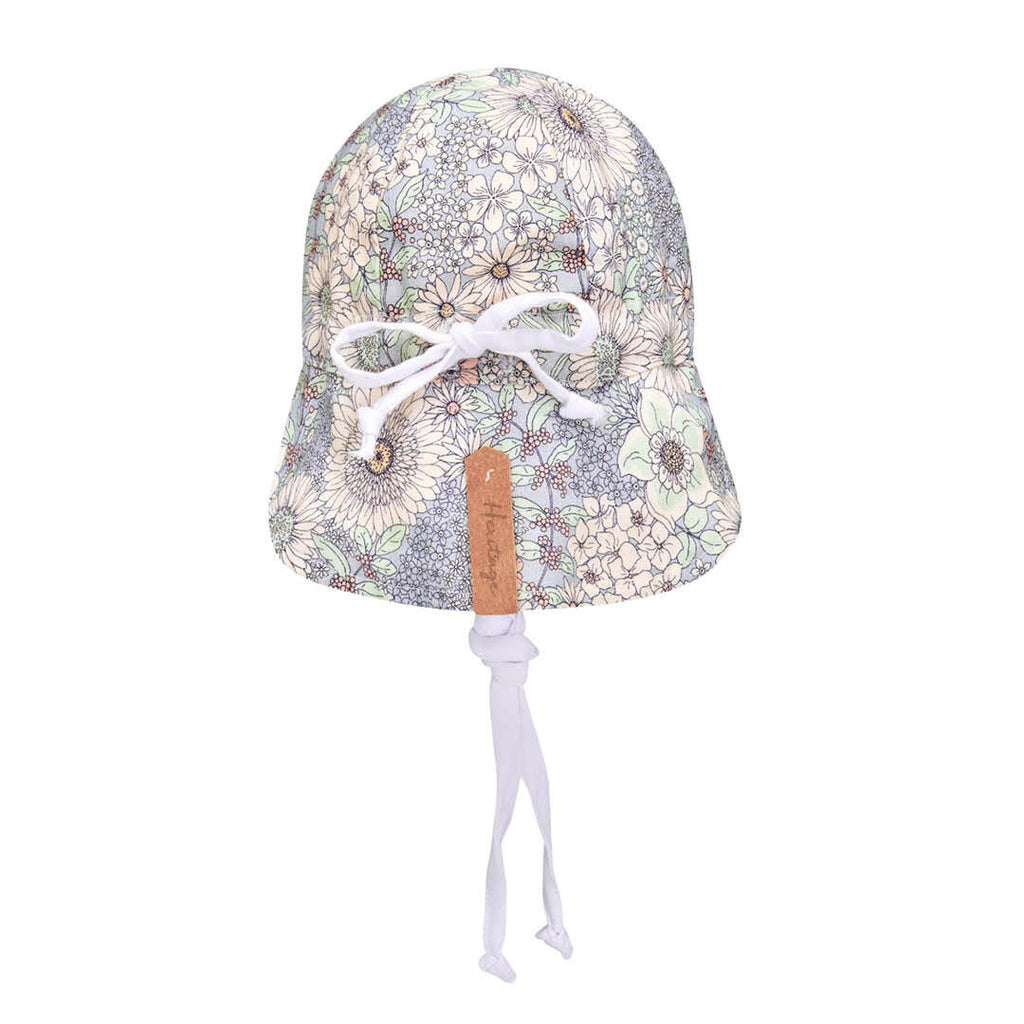 Reversible Bedhead Hats 'Lounger' Baby Flap Sun Hat (Prairie / Blanc)