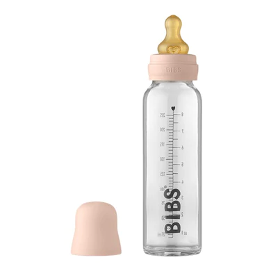 BIBS Glass Bottle Set - 225ml - Blush (Latex)