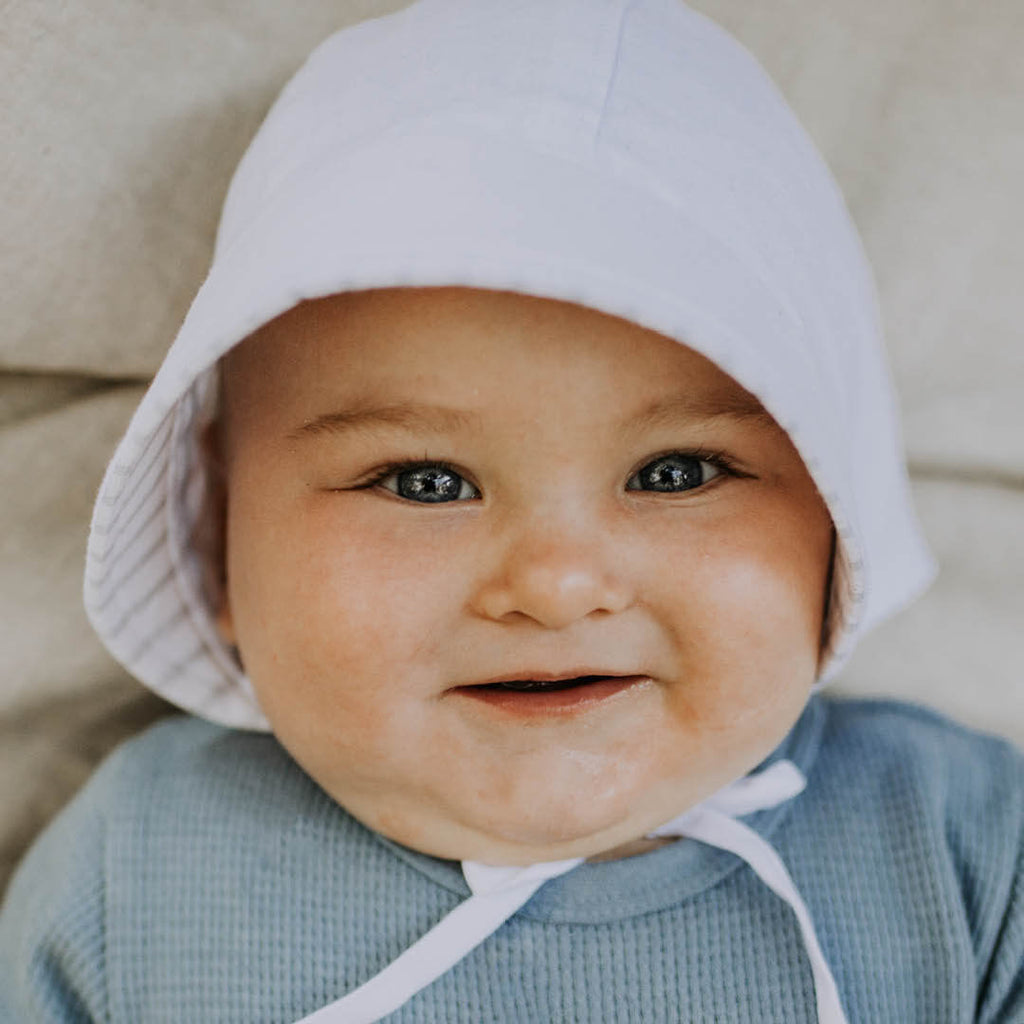 Reversible Bedhead Hats Sun Bonnet - Finley/Blanc