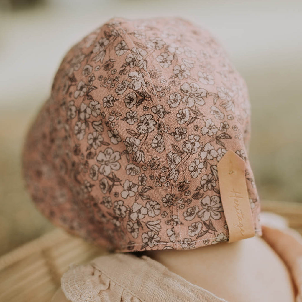Reversible Bedhead Hats Sun Bonnet - Florence/Flax