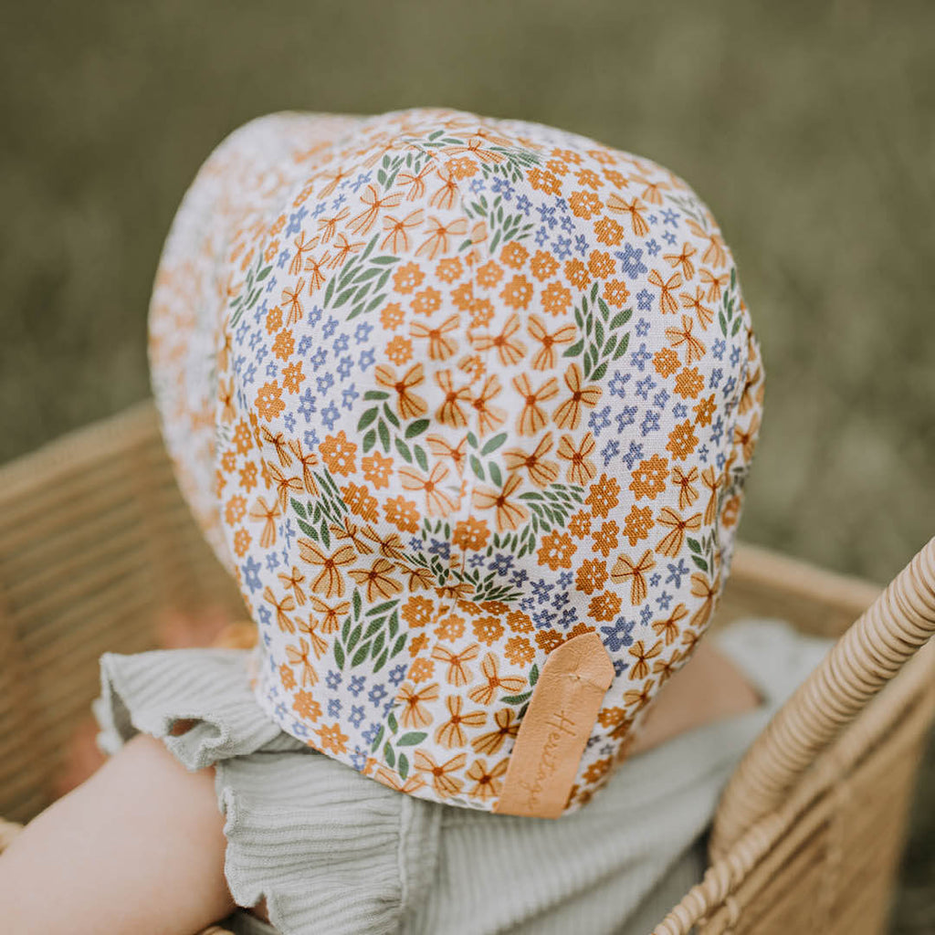 Reversible Bedhead Hats Sun Bonnet - Mabel/Maize