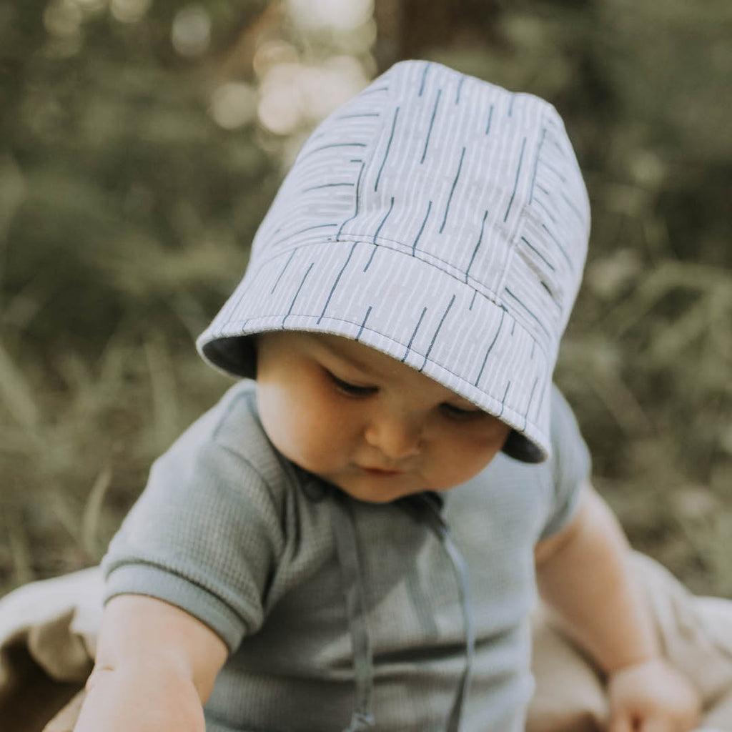 Reversible Bedhead Hats Sun Bonnet - Sprig/Steele