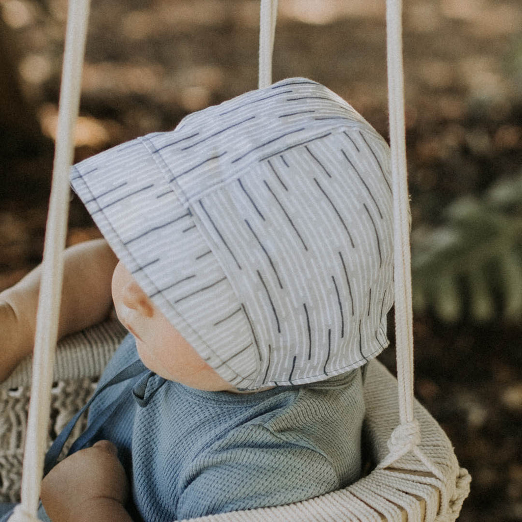 Reversible Bedhead Hats Sun Bonnet - Sprig/Steele