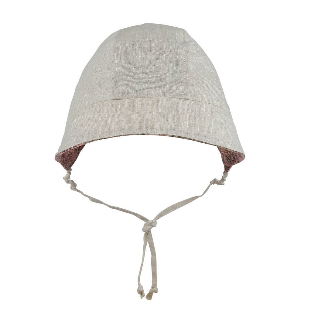 Reversible Bedhead Hats Sun Bonnet - Florence/Flax