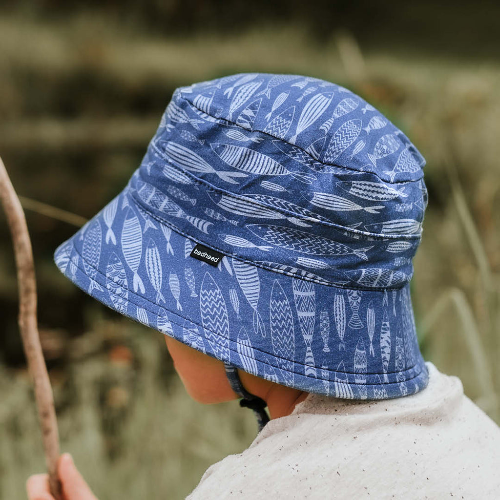 Kids Bedhead Hats Bucket Hat - Fish Print