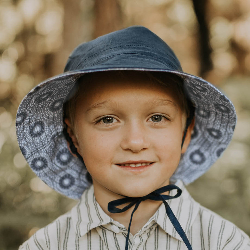 Kids Reversible Bedhead Hats Sun Hat (Norman/Indigo)