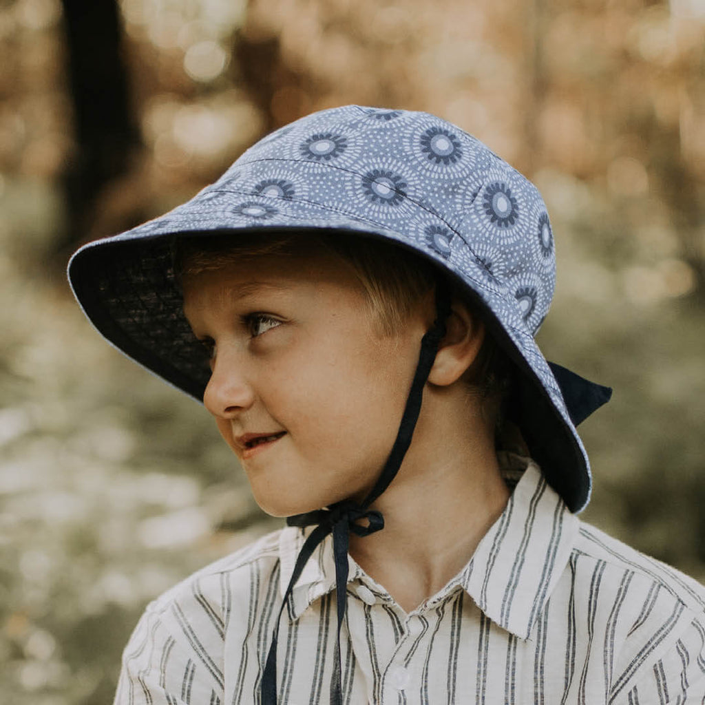 Kids Reversible Bedhead Hats Sun Hat (Norman/Indigo)