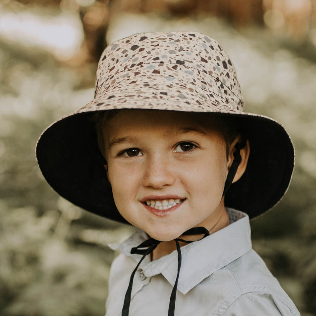 Kids Reversible Bedhead Hats Sun Hat (Ebony/Terazzo)