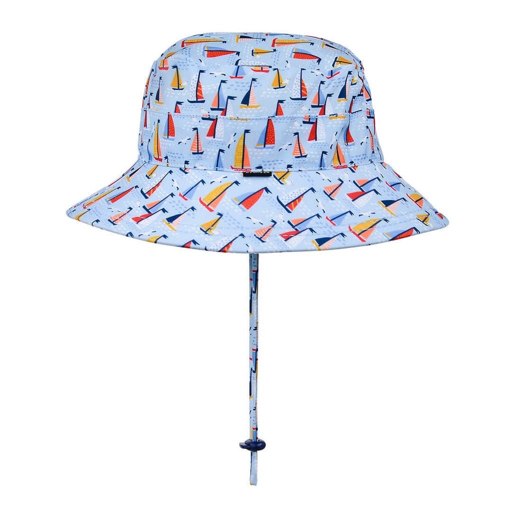 Kids Beach Bedheads Hat Bucket Hat Boat Print (Swim)