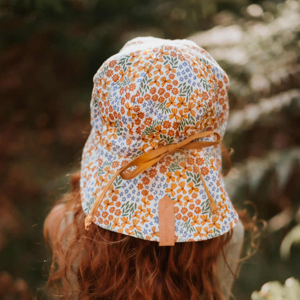 Reversible Bedhead Hats 'Lounger' Baby Flap Sun Hat (Mabel/Maize)