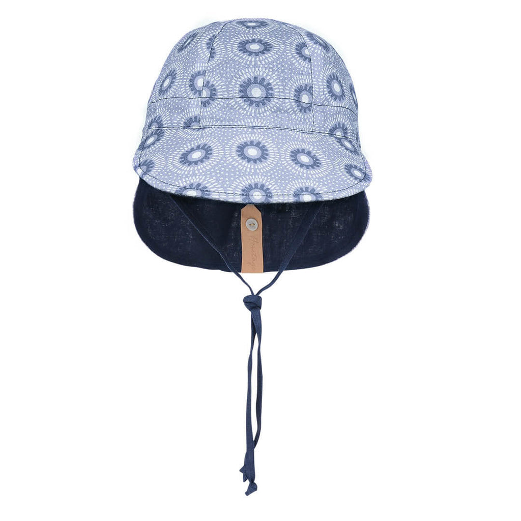 Reversible Bedhead Hats 'Lounger' Baby Flap Sun Hat (Norman/Indigo)