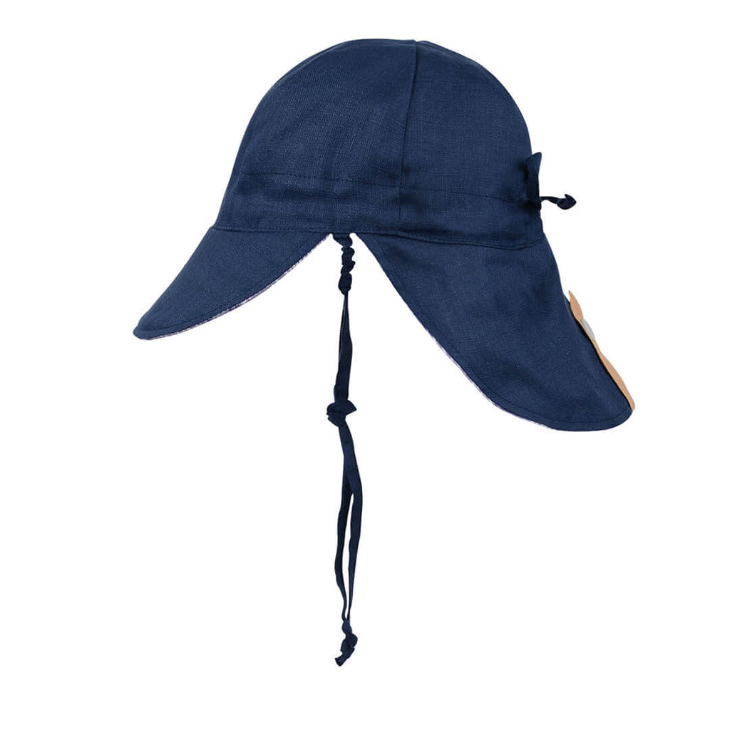 Reversible Bedhead Hats 'Lounger' Baby Flap Sun Hat (Norman/Indigo)