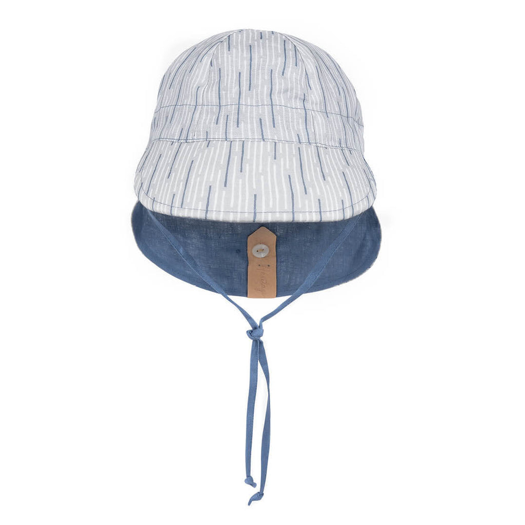 Reversible Bedhead Hats 'Lounger' Baby Flap Sun Hat (Sprig/Steele)