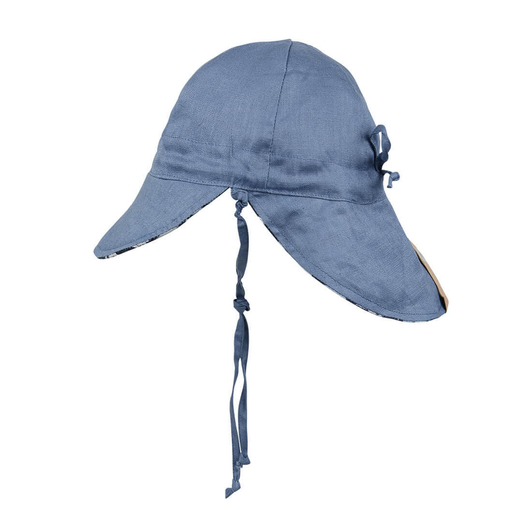 Reversible Bedhead Hats 'Lounger' Baby Flap Sun Hat (Sprig/Steele)