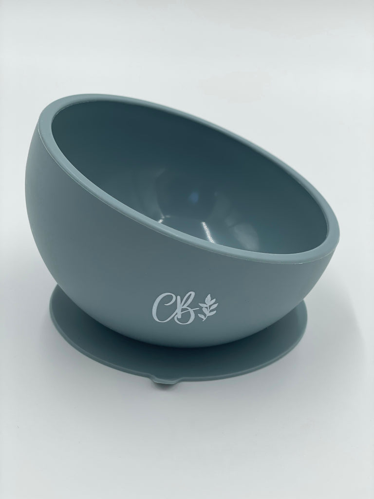 Silicone Suction Bowl - Dusty Blue