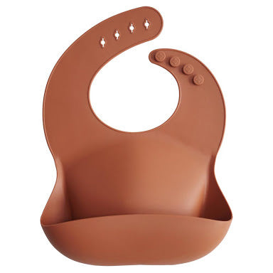 Mushie Silicone Bibs - Clay