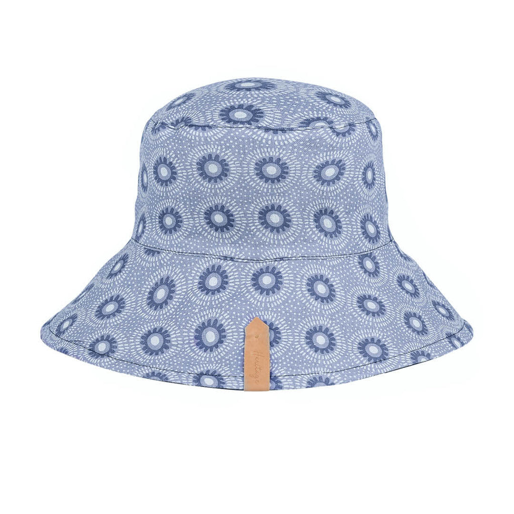 Adults Ladies Reversible Bedhead Hats Sun Hat (Norman/Indigo)