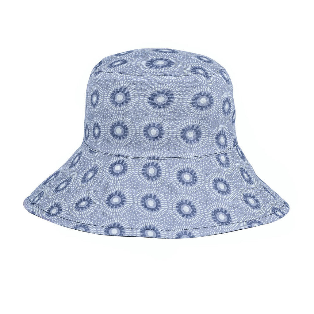 Adults Ladies Reversible Bedhead Hats Sun Hat (Norman/Indigo)